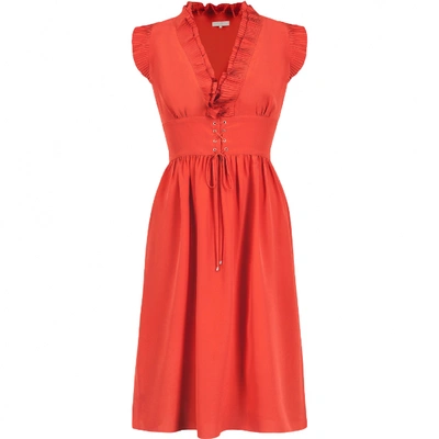 Pre-owned Vanessa Bruno Silk Mid-length Dress In Red