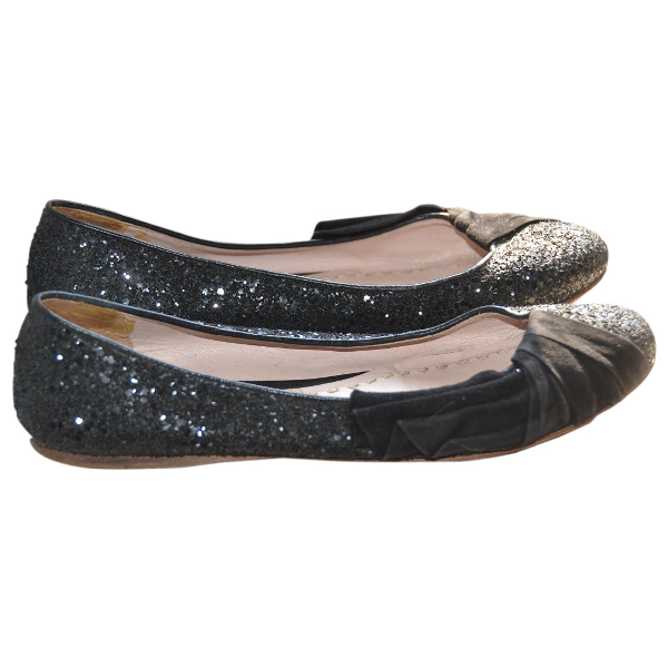 miu miu glitter ballet flats