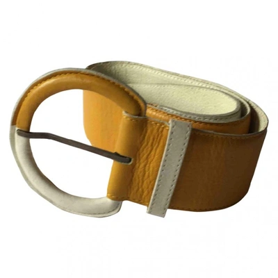 Pre-owned Givenchy Leather Belt In Yellow