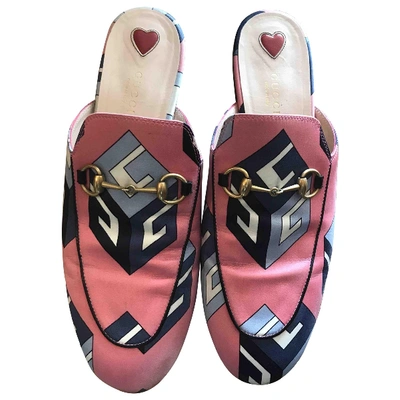 Pre-owned Gucci Princetown Multicolour Cloth Flats