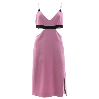 Pre-owned David Koma Mid-length Dress In Pink