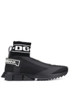 Dolce & Gabbana Dolce And Gabbana Black Sorrento High-top Sneakers In Black,white