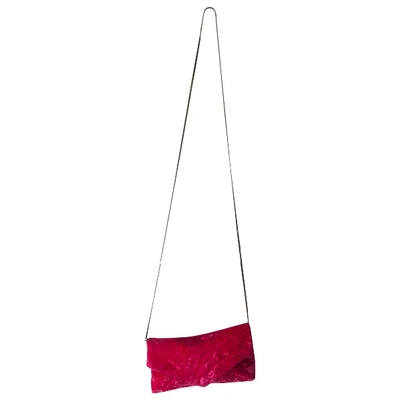 Pre-owned Dries Van Noten Velvet Mini Bag In Red
