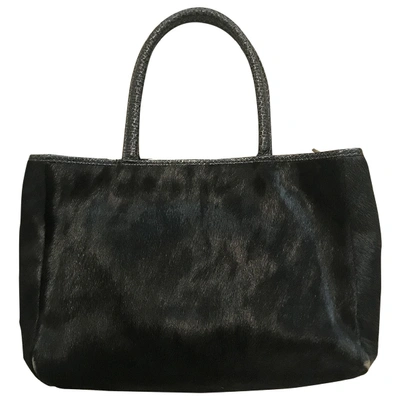 Pre-owned Kenzo Pony-style Calfskin Handbag In Black