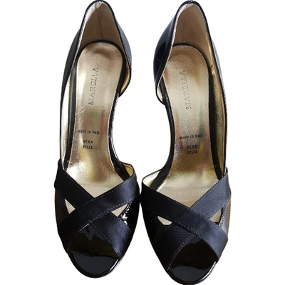 Pre-owned Marella Patent Leather Sandals In Black