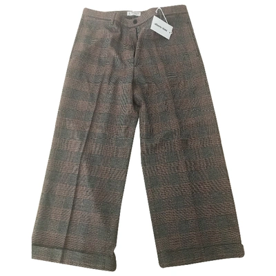 Pre-owned Alberto Biani Wool Large Pants In Other