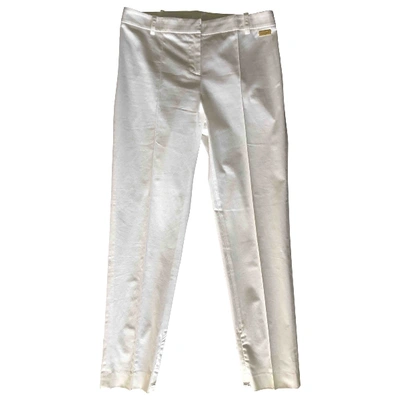 Pre-owned Blumarine Slim Pants In White