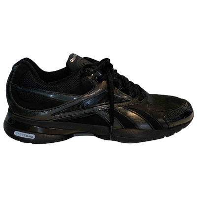 Pre-owned Reebok Leather Trainers In Black