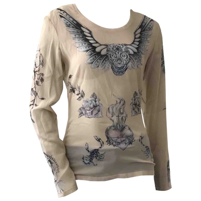 Pre-owned Alexander Mcqueen Silk Blouse In Beige