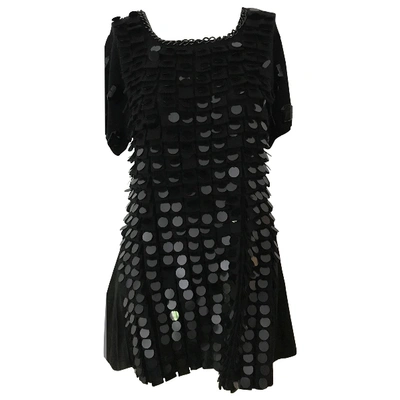 Pre-owned Jc De Castelbajac Glitter Mini Dress In Black