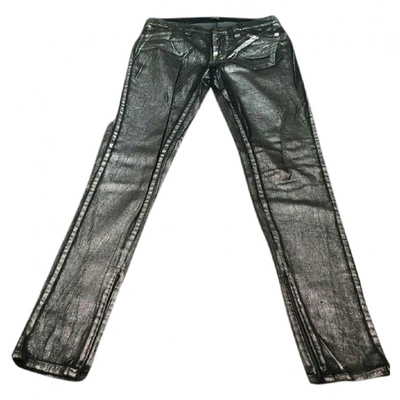 Pre-owned Dolce & Gabbana Slim Jeans In Silver