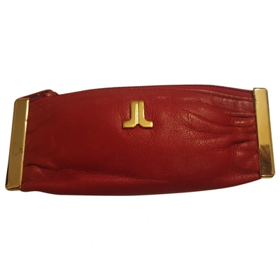 Pre-owned Lanvin Leather Purse In Red