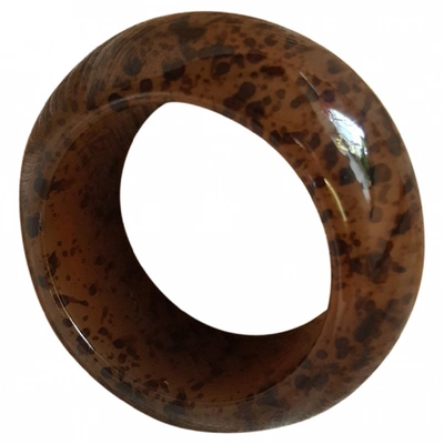 Pre-owned Coccinelle Brown Plastic Bracelet