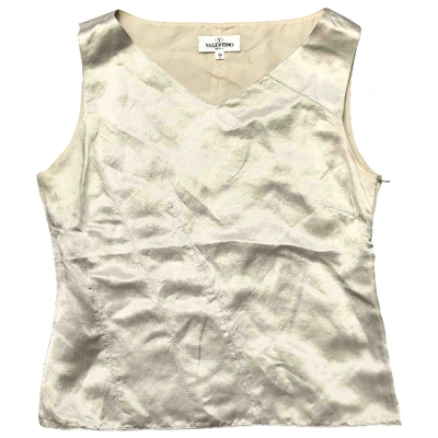 Pre-owned Valentino Silk Vest In Beige