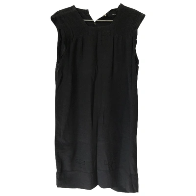 Pre-owned Isabel Marant Silk Mini Dress In Black