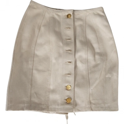 Pre-owned Jean Paul Gaultier Mini Skirt In Beige