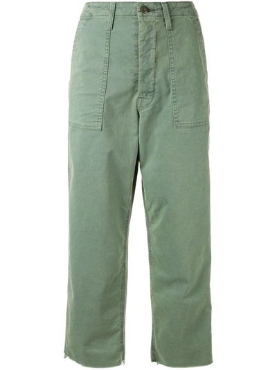 Mother Private Patch Pocket Chino Pants In Green