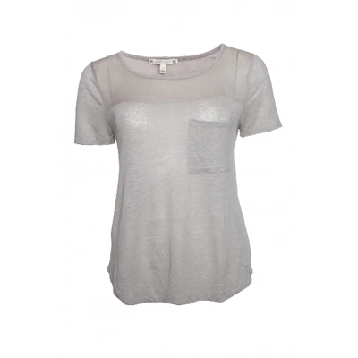 Pre-owned Joie Linen T-shirt In Grey