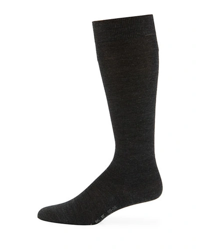 Falke Wool-blend Knee-high Socks In Black