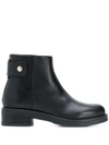 Albano Black Leather Ankle Boots