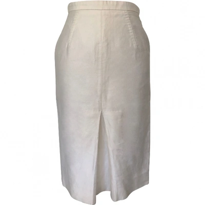 Pre-owned Dsquared2 Mid-length Skirt In Ecru
