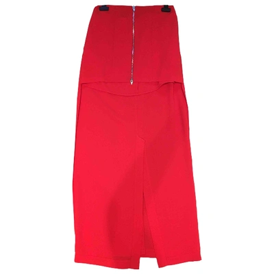 Pre-owned Alexander Wang T Maxi Skirt In Red