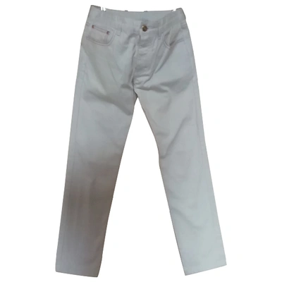 Pre-owned Jc De Castelbajac Straight Pants In White