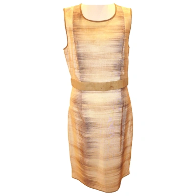 Pre-owned Ports 1961 Mid-length Dress In Gold