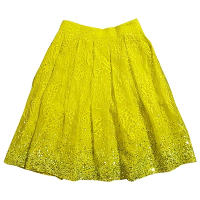 Pre-owned Matthew Williamson Mid-length Skirt In Yellow