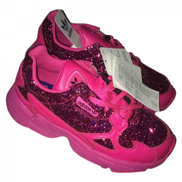 PreOwned Adidas Originals Falcon Pink Glitter Trainers