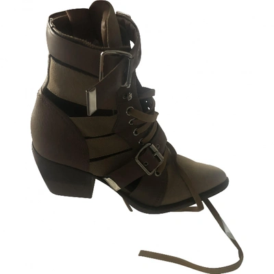 Pre-owned Chloé Rylee Leather Ankle Boots