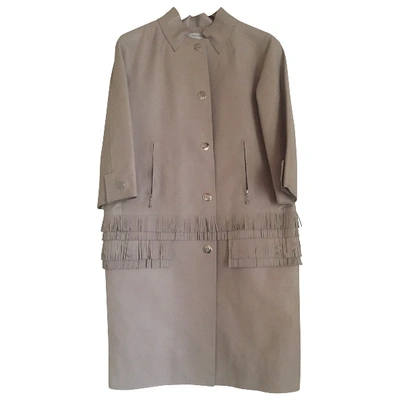 Pre-owned Marc Jacobs Leather Coat In Beige