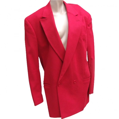 Pre-owned Versace Wool Jacket In Red