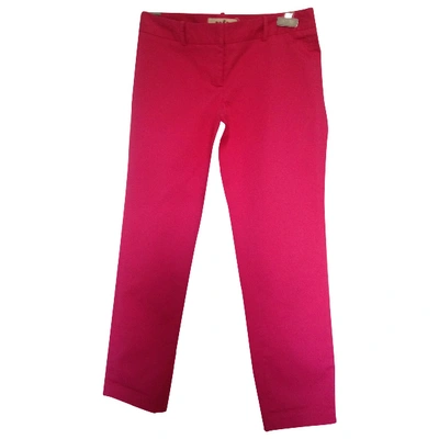 Pre-owned Alberto Biani Straight Pants In Pink