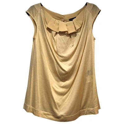 Pre-owned Fendi Silk Camisole In Yellow