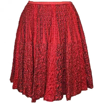 Pre-owned Alaïa Mid-length Skirt In Red