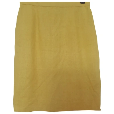 Pre-owned Aspesi Silk Skirt In Yellow