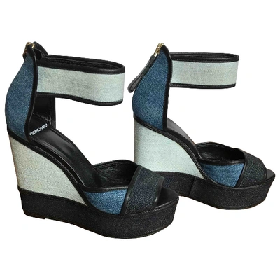 Pre-owned Pierre Hardy Cloth Sandals In Blue