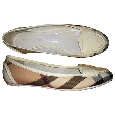 Pre-owned Burberry Leather Ballet Flats In Multi
