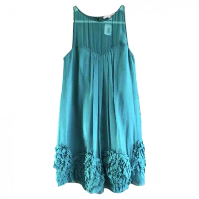 Pre-owned Rebecca Taylor Silk Dress In Green