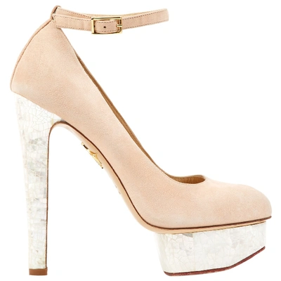 Pre-owned Charlotte Olympia Dolly Heels In Pink