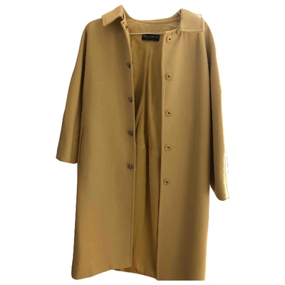 Pre-owned Dolce & Gabbana Yellow Wool Coat