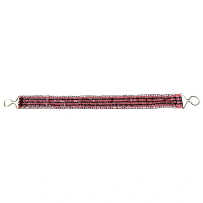Pre-owned Maje Fw18 Pearls Belt In Red