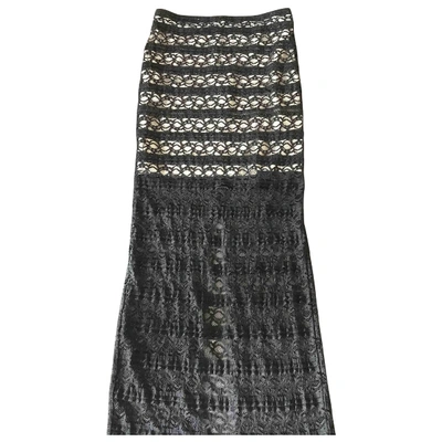 Pre-owned Alice And Olivia Maxi Skirt In Black