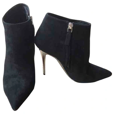 Pre-owned Ralph Lauren Ankle Boots In Black
