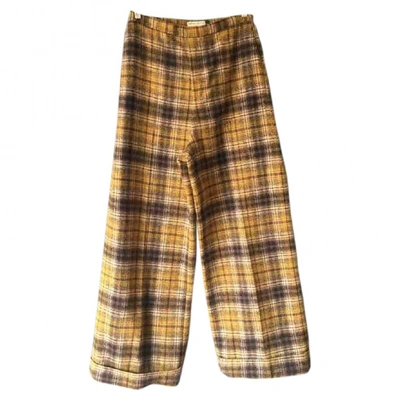 Pre-owned Opening Ceremony Wool Trousers In Yellow