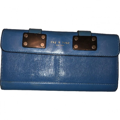 Pre-owned Rag & Bone Leather Wallet In Blue
