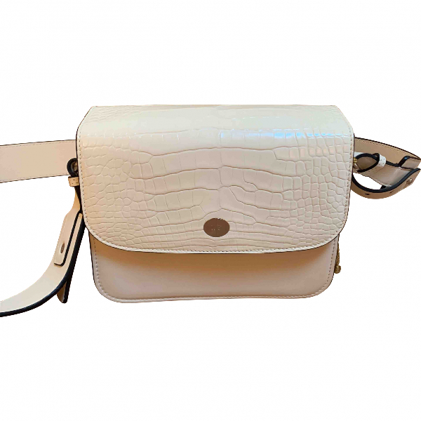 white croc clutch bag
