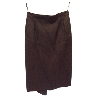 Pre-owned Nina Ricci Wool Mid-length Skirt In Anthracite