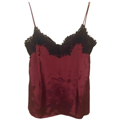 Pre-owned Pinko Camisole In Burgundy